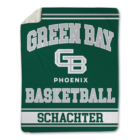 UW Green Bay - NCAA Men's Basketball : Trey Schachter - Blanket-0