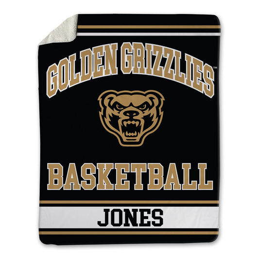 Oakland - NCAA Men's Basketball : Isaiah Jones - Blanket-0
