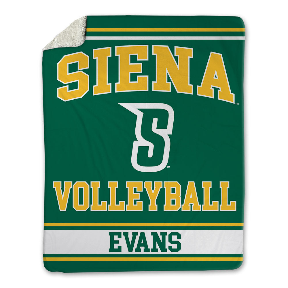 Siena - NCAA Women's Volleyball : Madison Evans - Blanket-0