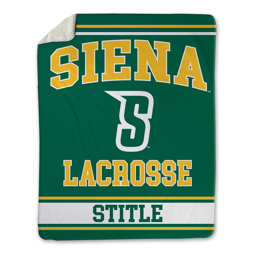 Siena - NCAA Men's Lacrosse : Ike Stitle - Blanket-0