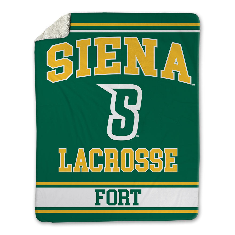 Siena - NCAA Men's Lacrosse : Carter Fort - Blanket-0