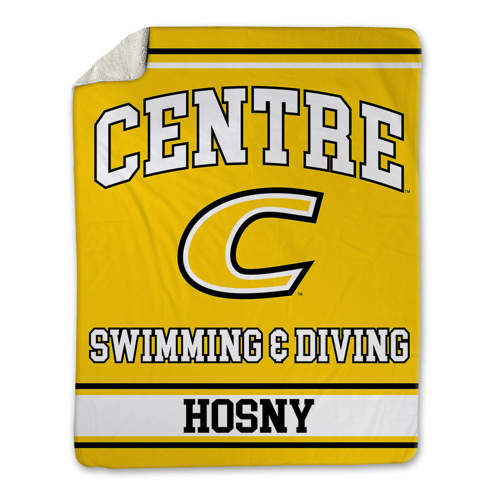 Centre College - NCAA Men's Swimming & Diving : Hamza Hosny - Blanket-0