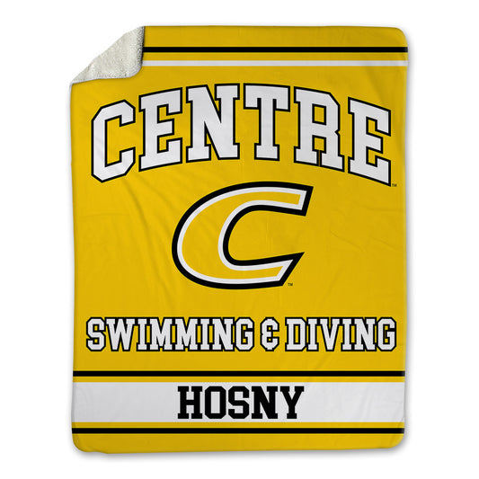 Centre College - NCAA Men's Swimming & Diving : Hamza Hosny - Blanket-0