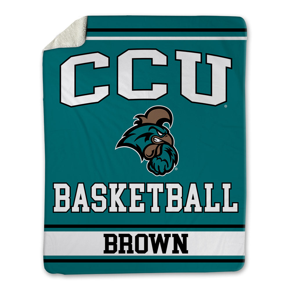 Coastal Carolina - NCAA Men's Basketball : Devin Brown - Blanket-0