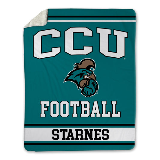 Coastal Carolina - NCAA Football : Braxton Starnes - Blanket-0