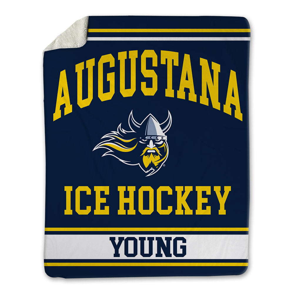 AU - NCAA Men's Ice Hockey : Easton Young - Blanket-1