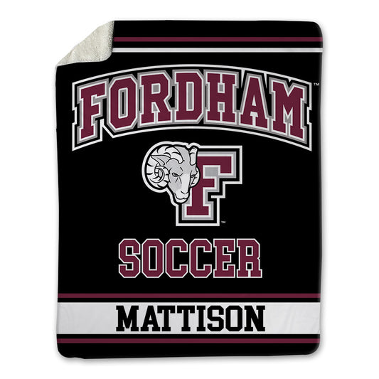 Fordham - NCAA Men's Soccer : Ryan Mattison - Blanket-0