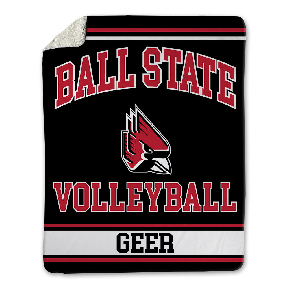 Ball State - NCAA Women's Volleyball : Audrey Geer - Blanket-0