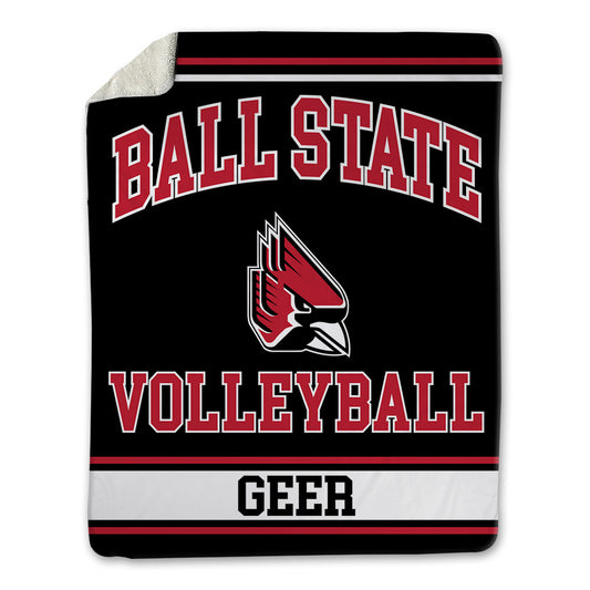 Ball State - NCAA Women's Volleyball : Audrey Geer - Blanket-0