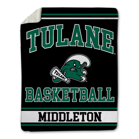 Tulane - NCAA Men's Basketball : Scotty Middleton - Blanket-0