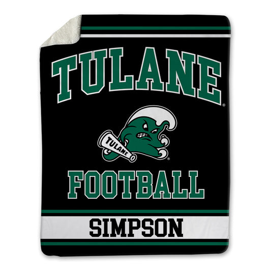 Tulane - NCAA Football : Colby Simpson - Blanket-0