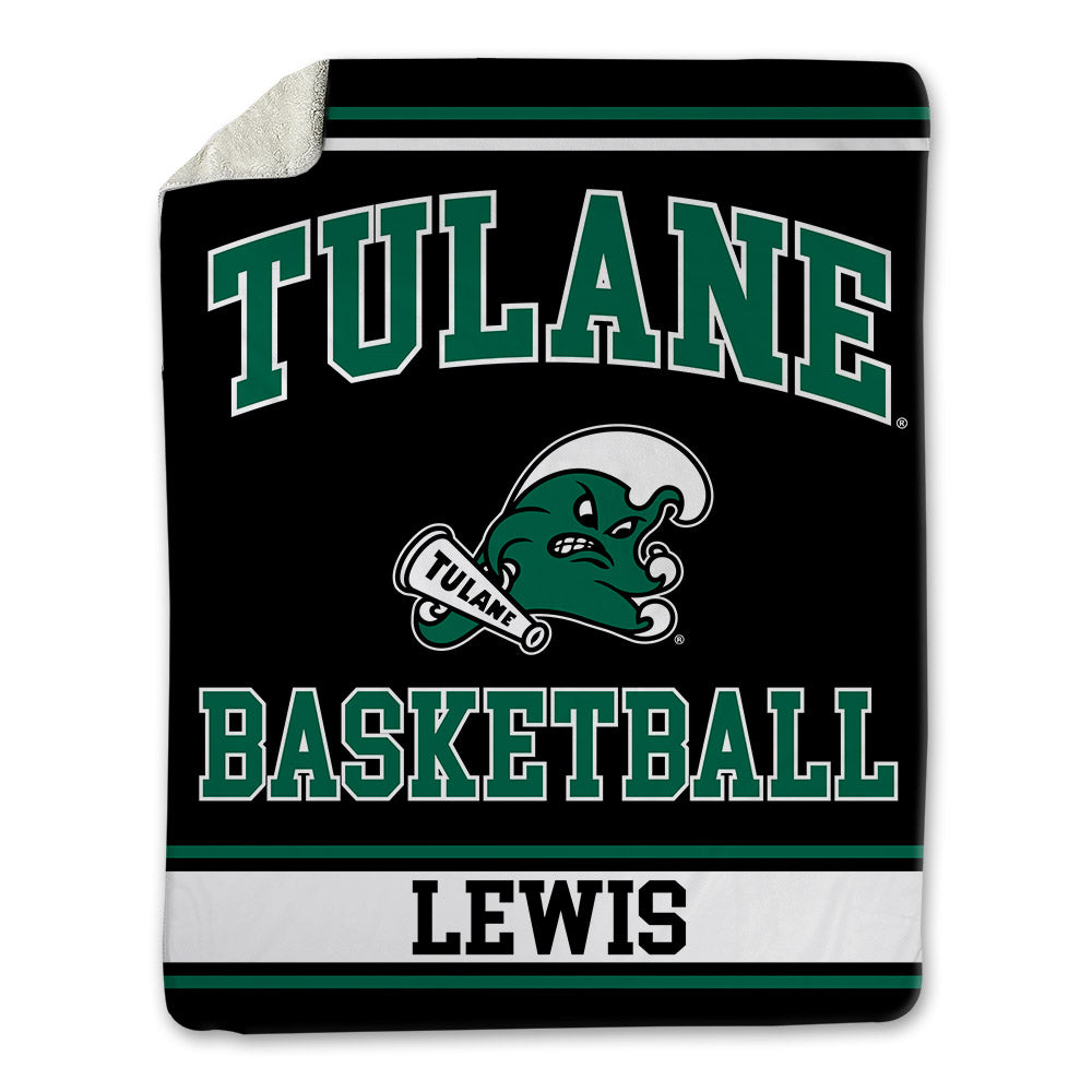Tulane - NCAA Men's Basketball : Krystian Lewis - Blanket-0
