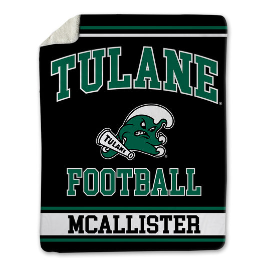 Tulane - NCAA Football : Jordan Mcallister - Blanket-0
