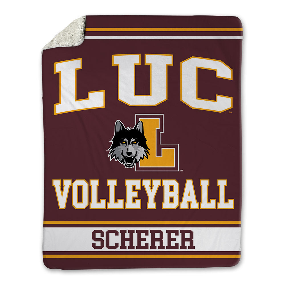 Loyola - NCAA Women's Volleyball : Katherine Scherer - Blanket-0