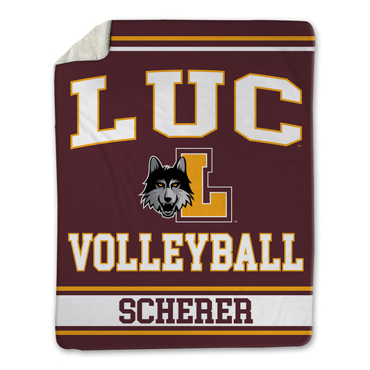 Loyola - NCAA Women's Volleyball : Katherine Scherer - Blanket-0