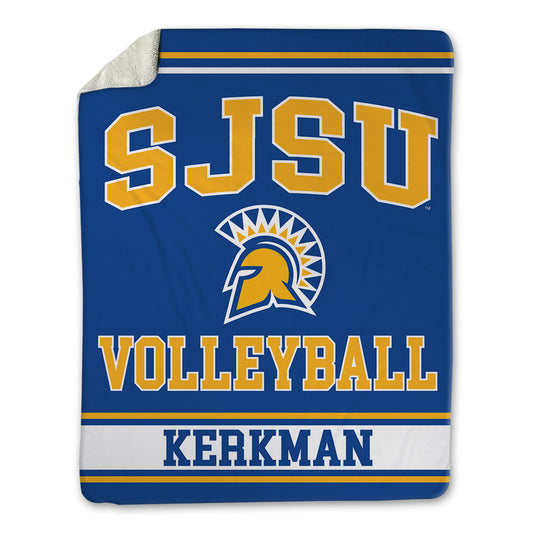 SJSU - NCAA Women's Volleyball : Halle Kerkman - Blanket-0