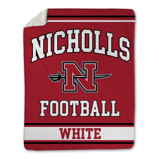Nicholls State - NCAA Football : Scott White - Blanket-0