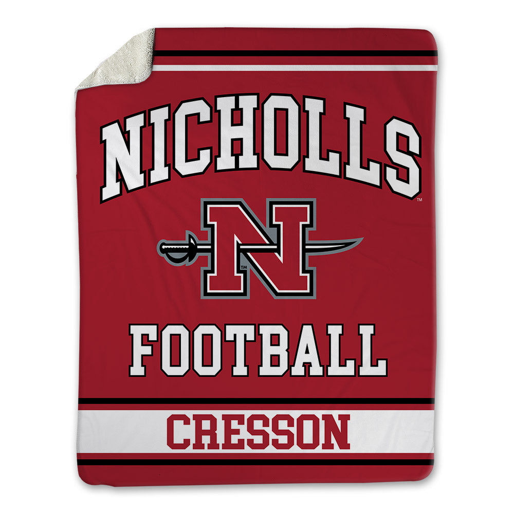 Nicholls State - NCAA Football : David Cresson - Blanket-0