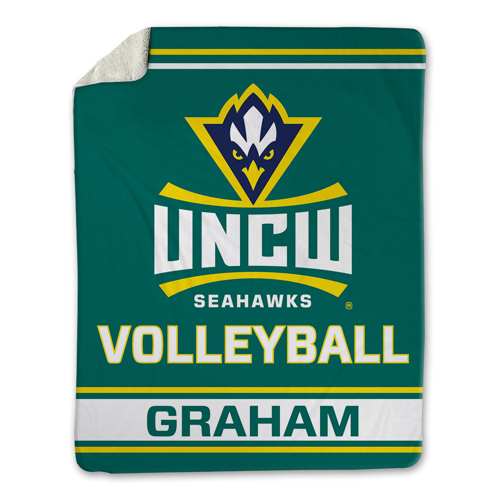 UNC Wilmington - NCAA Women's Volleyball : Courtney Graham - Blanket-0