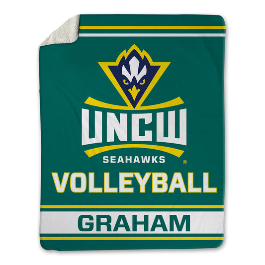 UNC Wilmington - NCAA Women's Volleyball : Courtney Graham - Blanket-0