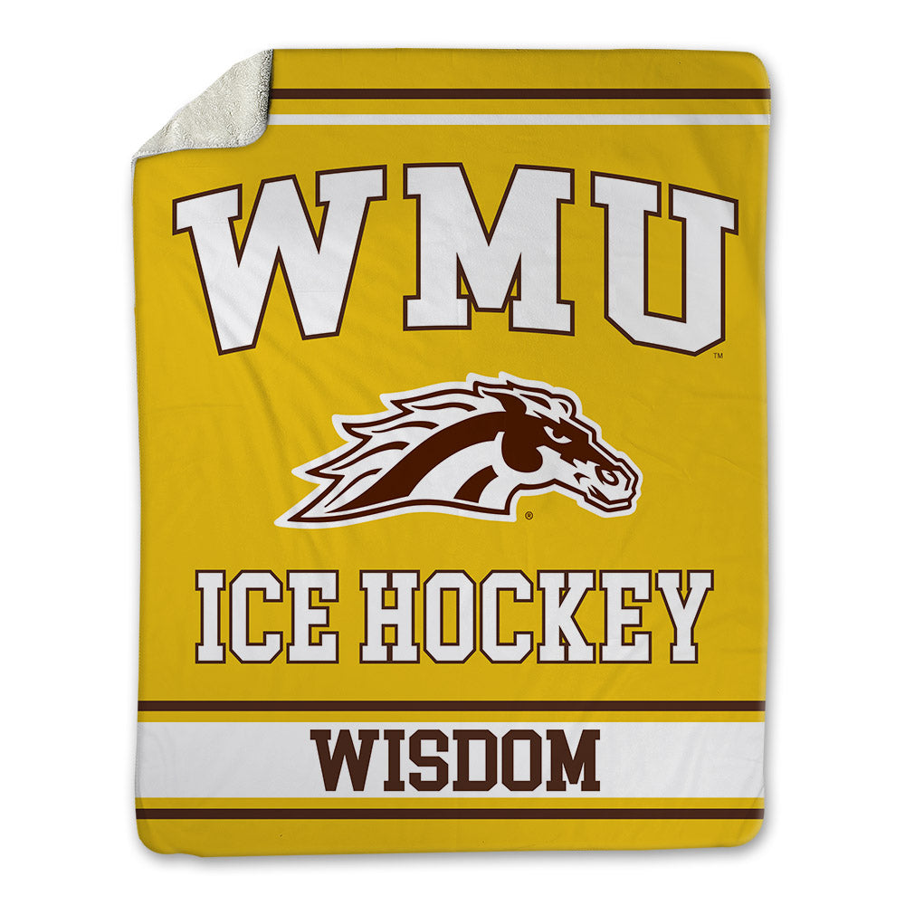 Western Michigan - NCAA Men's Ice Hockey : Zaccharya Wisdom - Blanket-0
