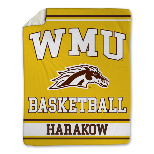 Western Michigan - NCAA Men's Basketball : Adam Harakow - Blanket-0