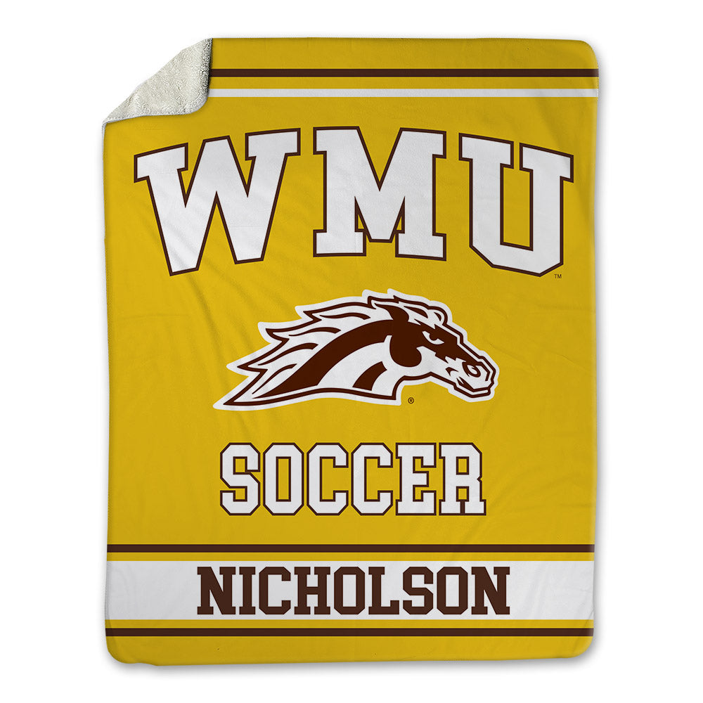 Western Michigan - NCAA Men's Soccer : Joshua Nicholson - Blanket-0