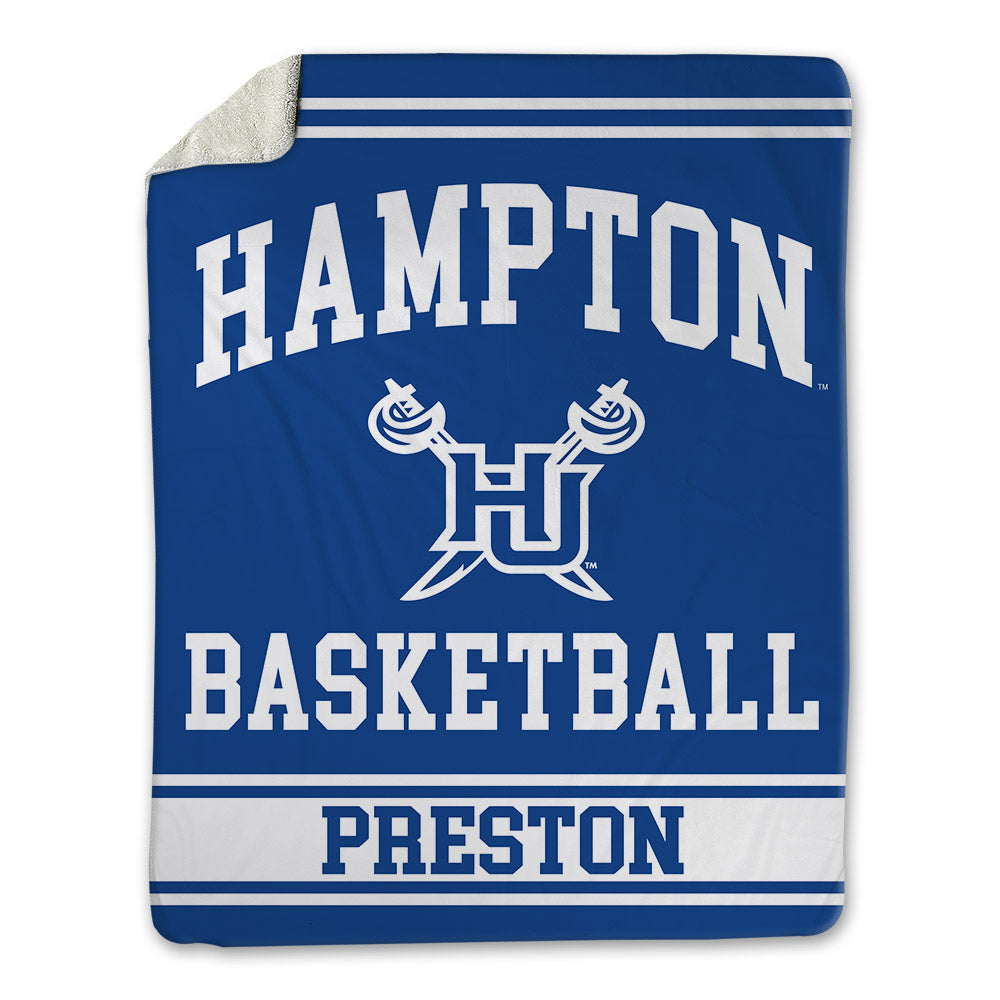 Hampton - NCAA Men's Basketball : William Preston - Blanket-0