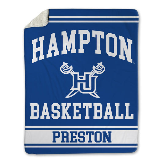 Hampton - NCAA Men's Basketball : William Preston - Blanket-0