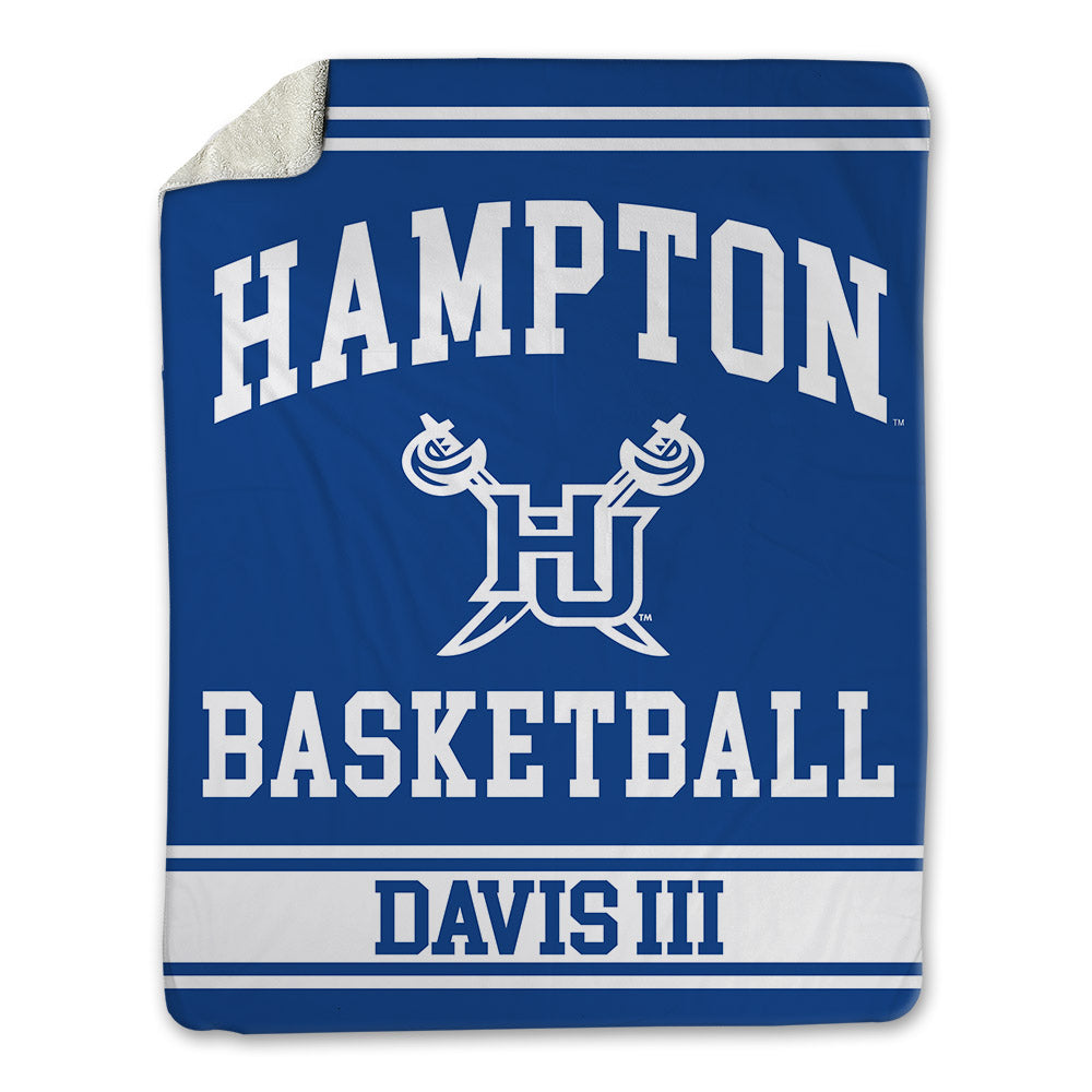 Hampton - NCAA Men's Basketball : Aaron Davis III - Blanket-0
