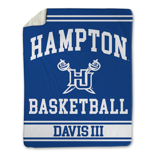 Hampton - NCAA Men's Basketball : Aaron Davis III - Blanket-0