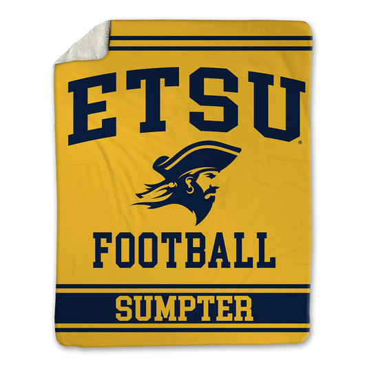East Tennessee State - NCAA Football : Micah Sumpter - Blanket-0