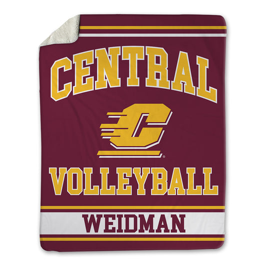 Central Michigan - NCAA Women's Volleyball : Rainey Weidman - Blanket-0