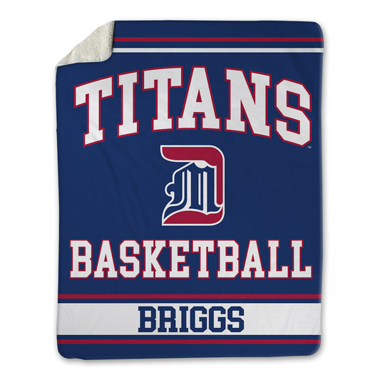 Detroit Mercy - NCAA Men's Basketball : Jordan Briggs - Blanket-0