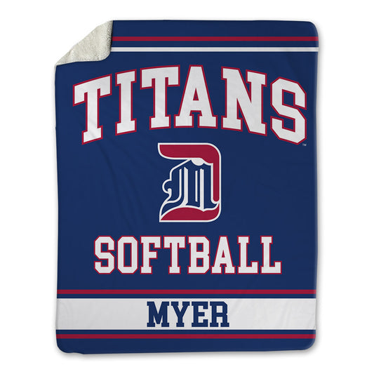 Detroit Mercy - NCAA Softball : Aubrey Myer - Blanket-0