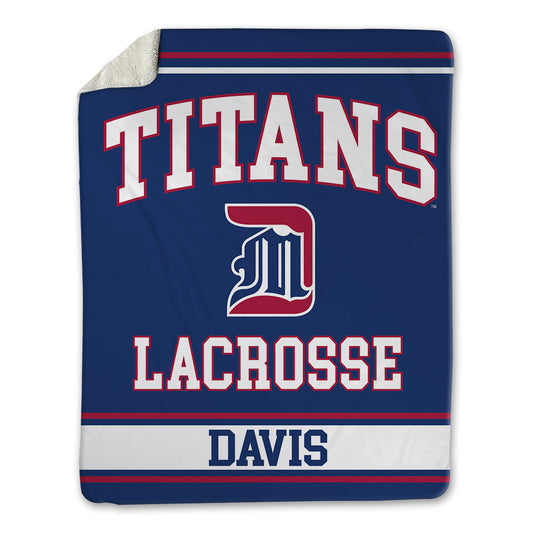 Detroit Mercy - NCAA Men's Lacrosse : Tristen Davis - Blanket-0
