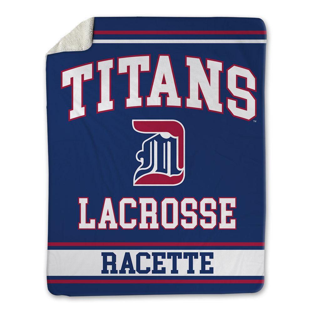 Detroit Mercy - NCAA Men's Lacrosse : Whales Racette - Blanket-0