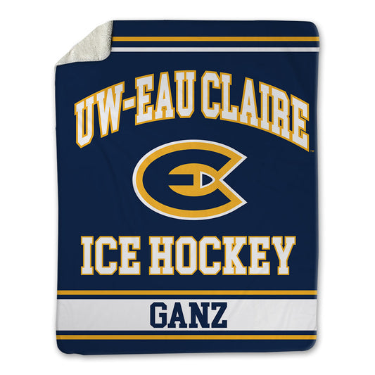 UW Eau Claire - NCAA Men's Ice Hockey : Logan Ganz - Blanket-0