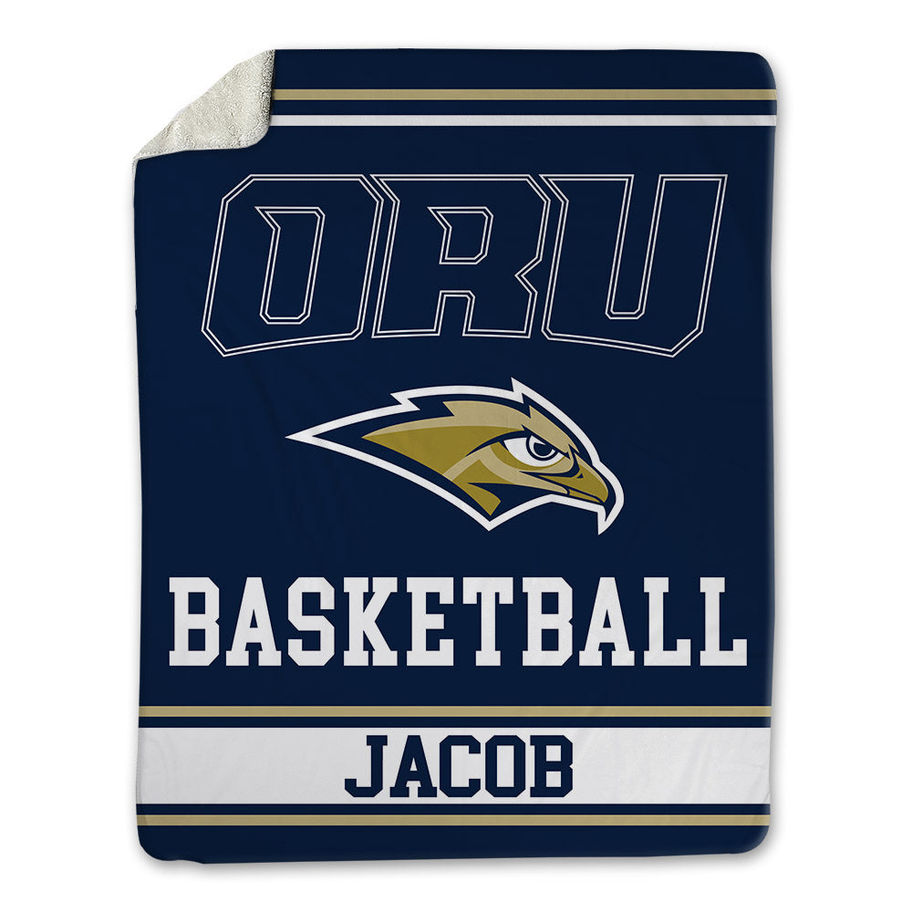 Oral Roberts - NCAA Men's Basketball : Aaron Jacob - Blanket-0