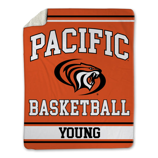 Pacific - NCAA Men's Basketball : Carlsheon Young - Blanket-0