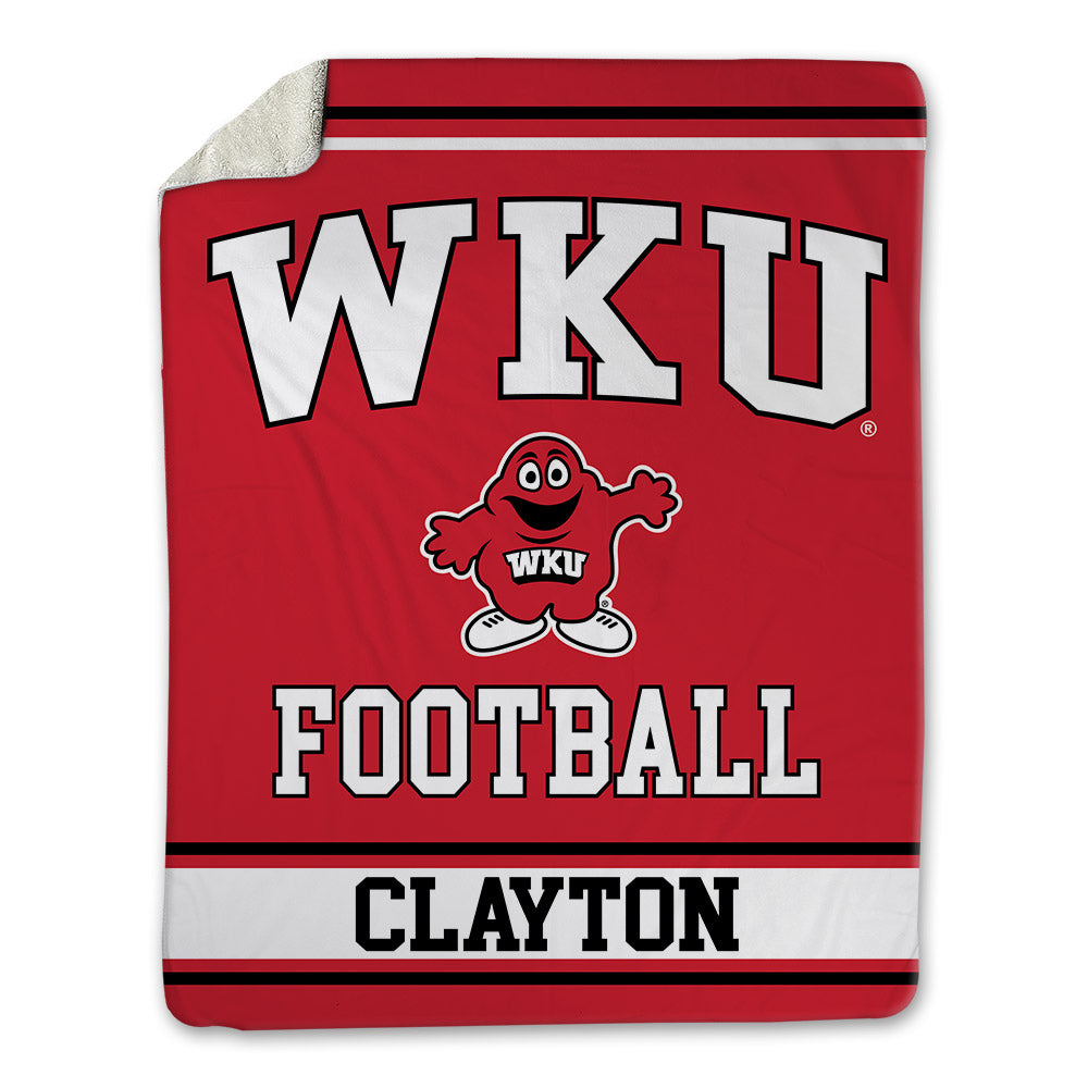 Western Kentucky - NCAA Football : Zach Clayton - Blanket-0