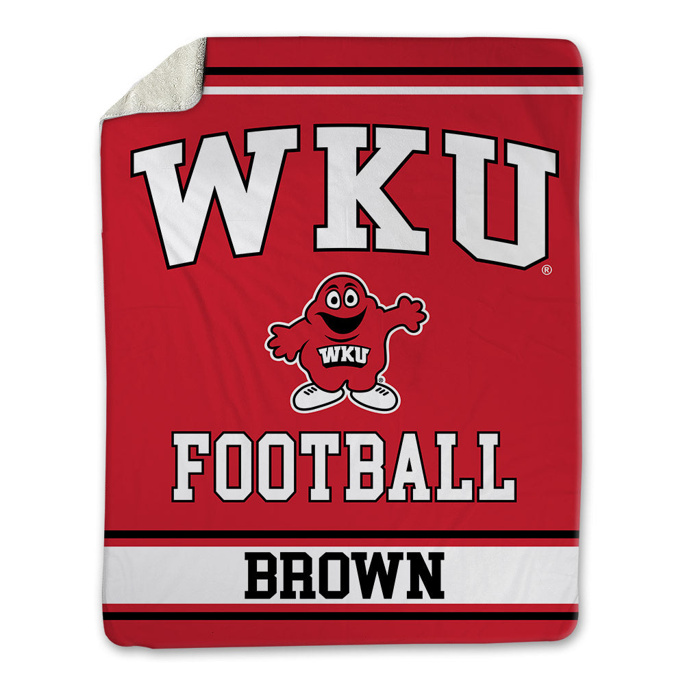 Western Kentucky - NCAA Football : Justin Brown - Blanket-0