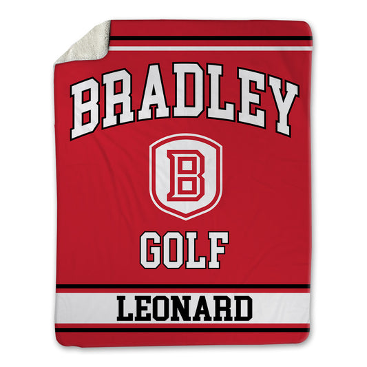Bradley - NCAA Men's Golf : Tanner Leonard - Blanket-0
