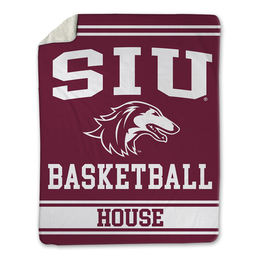 SIU Carbondale - NCAA Men's Basketball : Quelron House - Blanket-0