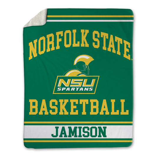 Norfolk State - NCAA Men's Basketball : Elijah Jamison - Blanket-0