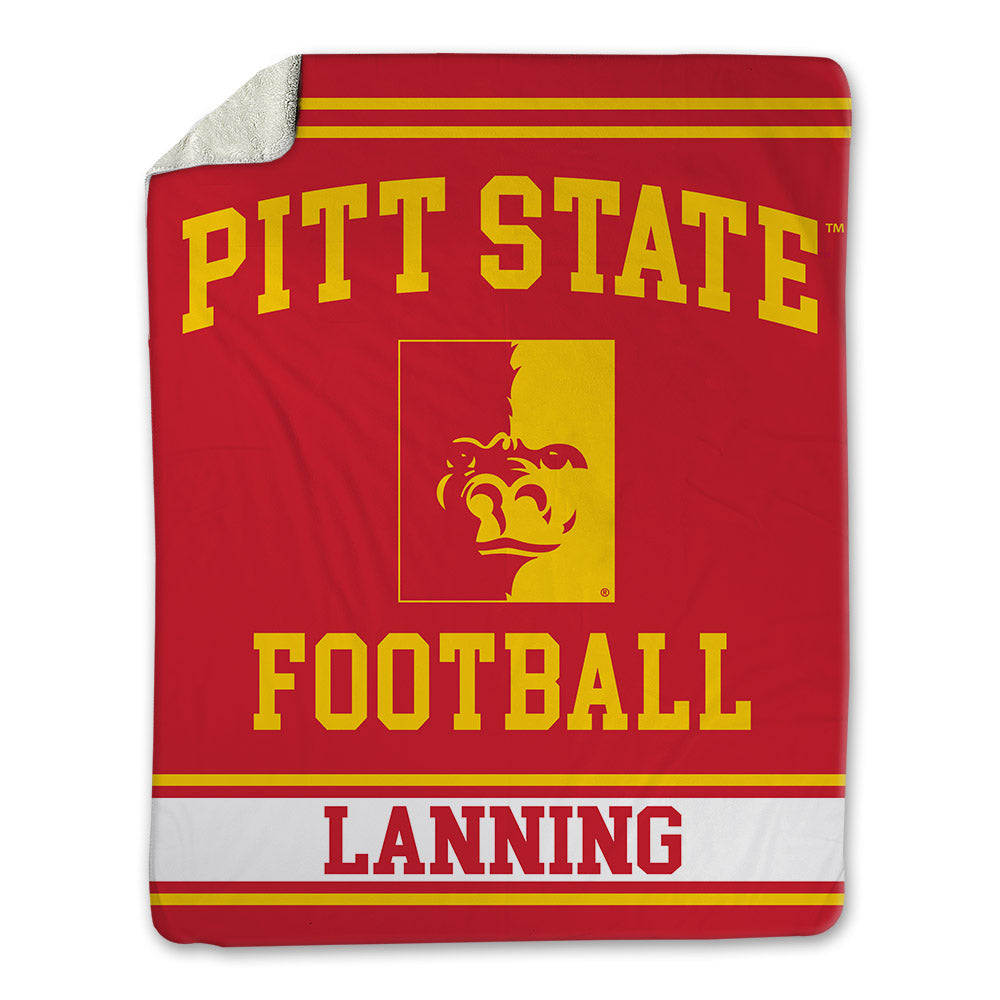 Pitt State - NCAA Football : JACK LANNING - Blanket-0