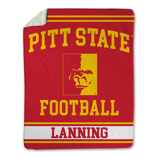 Pitt State - NCAA Football : JACK LANNING - Blanket-0
