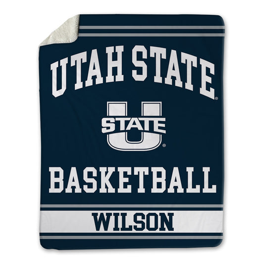 Utah State - NCAA Women's Basketball : Rachel Wilson - Blanket-0