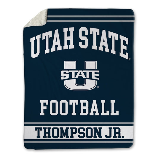 Utah State - NCAA Football : Corey Thompson Jr. - Blanket-0