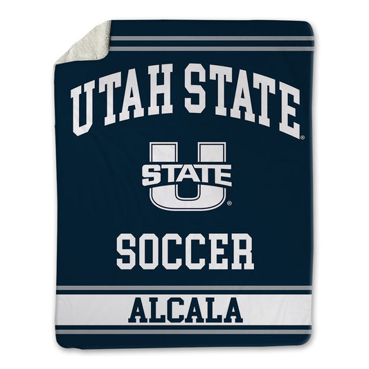 Utah State - NCAA Women's Soccer : Valeria Alcala - Blanket-0